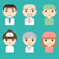 Medical Staff. Professional Doctors and Nurses Avatars. Medical Team Concept. People Cartoon Character Icon. Royalty Free Stock Photo