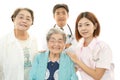 Medical staff with senior women Royalty Free Stock Photo