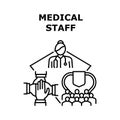 Medical Staff Vector Concept Black Illustration