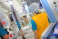 Medical staff in the x-ray operating room on the the background Royalty Free Stock Photo