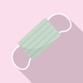 Medical sterile mask icon, flat style