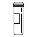 Medical sterilized jar icon, outline style