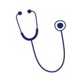 Medical stethoscope equipment diagnostic isolated design icon