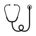 Medical stethoscope icon isolated on white background. Tools for doctor healthcare concept. Diagnostic device health Royalty Free Stock Photo