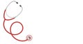 Medical stethoscope on white background.