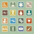 Medical sticker icons set, . Illustration Royalty Free Stock Photo