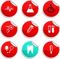 Medical stickers.