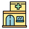 Medical store icon color outline vector