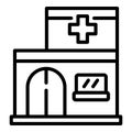 Medical store icon, outline style