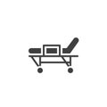 Medical stretcher vector icon