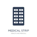 medical Strip icon. Trendy flat vector medical Strip icon on white background from Health and Medical collection