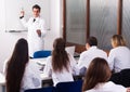 Medical students sitting in audienc Royalty Free Stock Photo