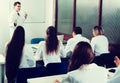 Medical students sitting in audience Royalty Free Stock Photo