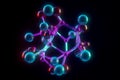 Medical studies molecular structures. Generate ai