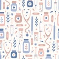 Medical stuff pattern Royalty Free Stock Photo