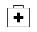 Medical suitcase icon illustrated in vector on white background Royalty Free Stock Photo