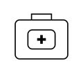Medical suitcase icon illustrated in vector on white background Royalty Free Stock Photo