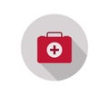 Medical suitcase icon illustrated in vector on white background Royalty Free Stock Photo