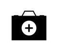 Medical suitcase icon illustrated in vector on white background Royalty Free Stock Photo