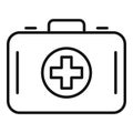 Medical suitcase icon, outline style Royalty Free Stock Photo