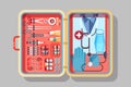 Medical suitcase illustration