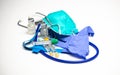 Medical Supplies on Top of Gloves Royalty Free Stock Photo