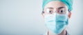 Medical Surgical Doctor and Health Care, Portrait of Surgeon Doctor in PPE Equipment on Isolated Background. Medicine Female Royalty Free Stock Photo