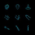 Medical , surgury , tools , hospital , heatlh , navigation , eps icons set vector