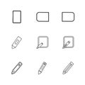 medical , surgury , tools , stationary , pencil , pen , eps icon