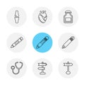 medical , surgury , tools , stationary , pencil , pen , eps icon