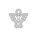 Medical symbol - caduceus icon - health sig Royalty Free Stock Photo