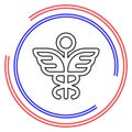 Medical symbol - caduceus icon - health sig Royalty Free Stock Photo