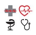 Medical symbol icons Royalty Free Stock Photo