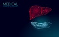 Medical symbol liver doctor online concept. Medical consultation app. Web healthcare diagnosis drugstore network banner