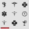 Medical symbol set. Vector Royalty Free Stock Photo