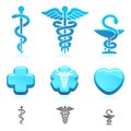 Medical symbol set. Vector Royalty Free Stock Photo