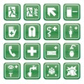 Medical symbol system for hospital identification.