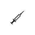 Medical syringe vector icon