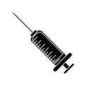 Medical syringe blood element pictogram Royalty Free Stock Photo