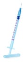 Medical syringe close-up isolated on a white Royalty Free Stock Photo