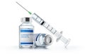 Covid-19 Vaccine bottle and syringe