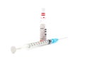 Medical syringe and needle for hypodermic injection The Syringe is the point of focus Royalty Free Stock Photo