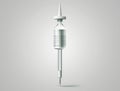 Medical syringe with a needle, isolated. Generative AI