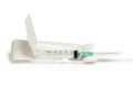 Medical syringe white isolated Royalty Free Stock Photo