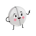 Medical tablet cute cartoon character