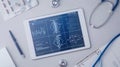 The medical tablet display.AI generated image Royalty Free Stock Photo