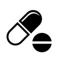 Medical tablet pill vector icon