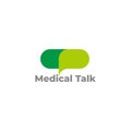 Medical talk colorful capsule medicine symbol vector