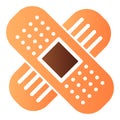 Medical tape flat icon. Adhesive plaster color icons in trendy flat style. Bandage gradient style design, designed for