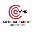 medical target logo design concept